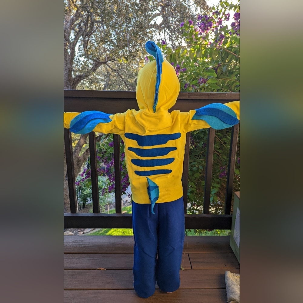 Disney Flounder Homemade Zip Hoodie Costume